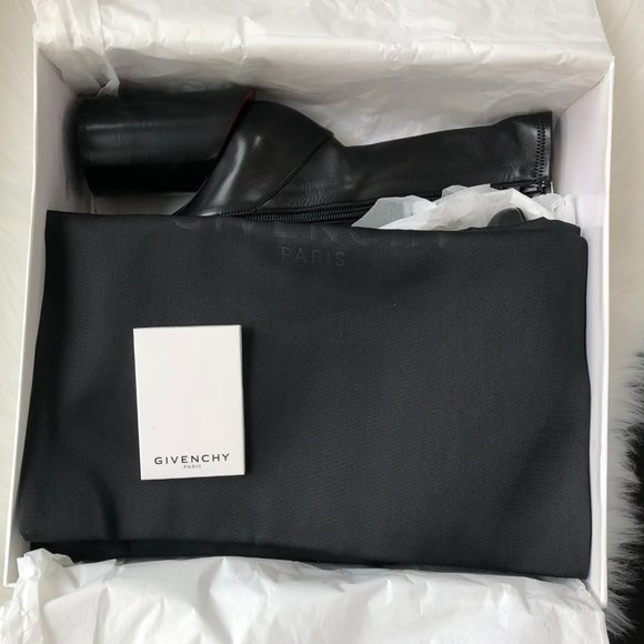 Givenchy Black Stretch Leather Runway Boots Size 38 - Picture 14 of 16